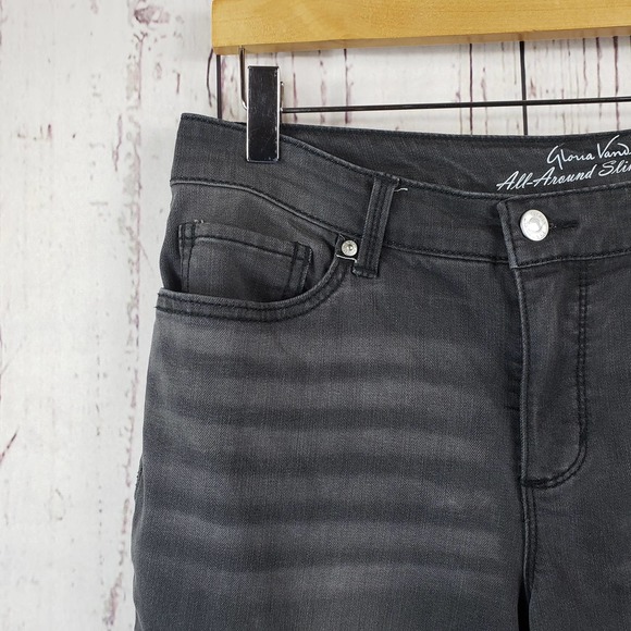 Gloria Vanderbilt All Around Slimming Jeans Womens Size 6 Bootcut Black - Picture 3 of 9